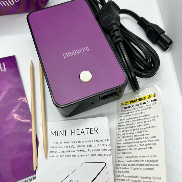 Jamberry Nail Care Bundle Mini Heater Fan with Zip Case - Picture 5 of 6